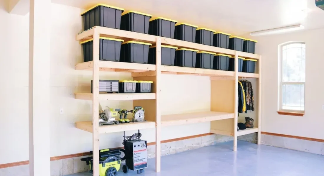 Как самостоятельно сделать стильные полки в гараже или мастерской